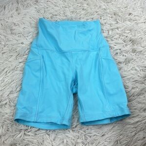 Lululemon Align High-Rise Short with Pockets 6" Cyan Blue
